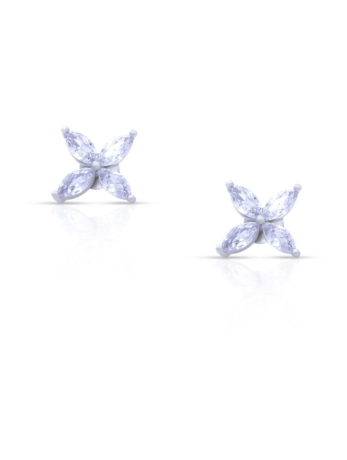 Timeless semi-precious white stone earrings for women.