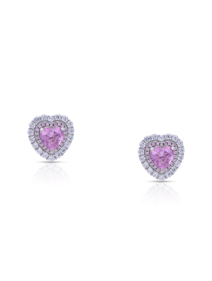 Delicate heart-shaped earrings for weddings, dates, and special occasions
