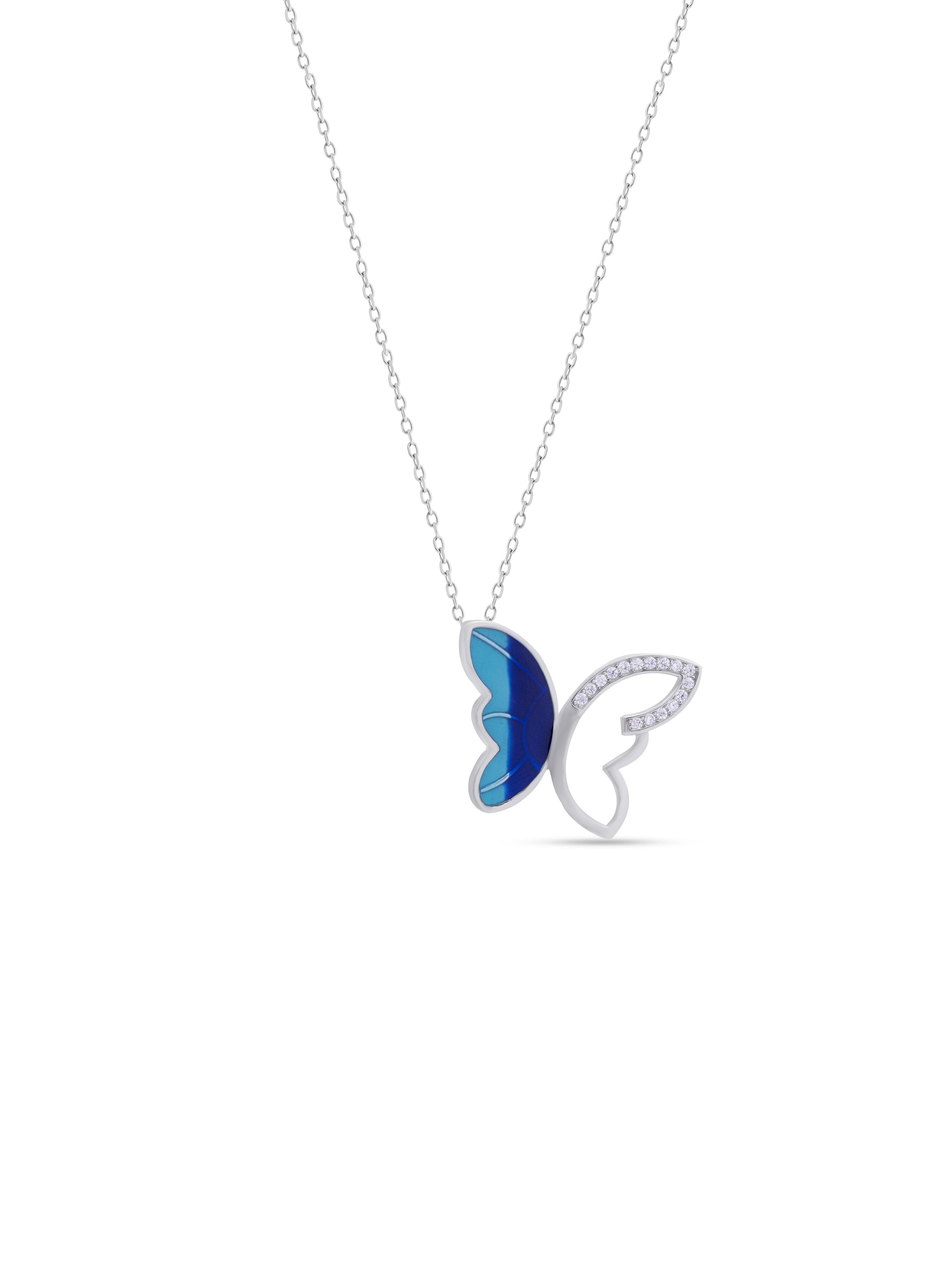 Artistic butterfly pendant chain symbolizing grace and transformation.