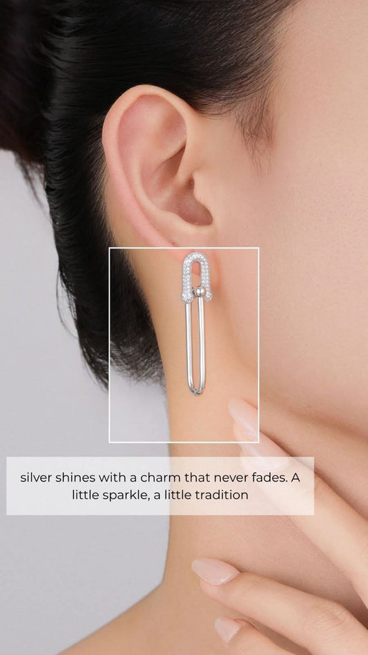 “A closer look at the dazzling white zircon stones set in premium 92.5 sterling silver.”